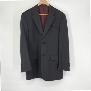 Ted‎ Baker Endurance Mens 38R Gray Pinstripe Wool Blazer Business Suit Jacket